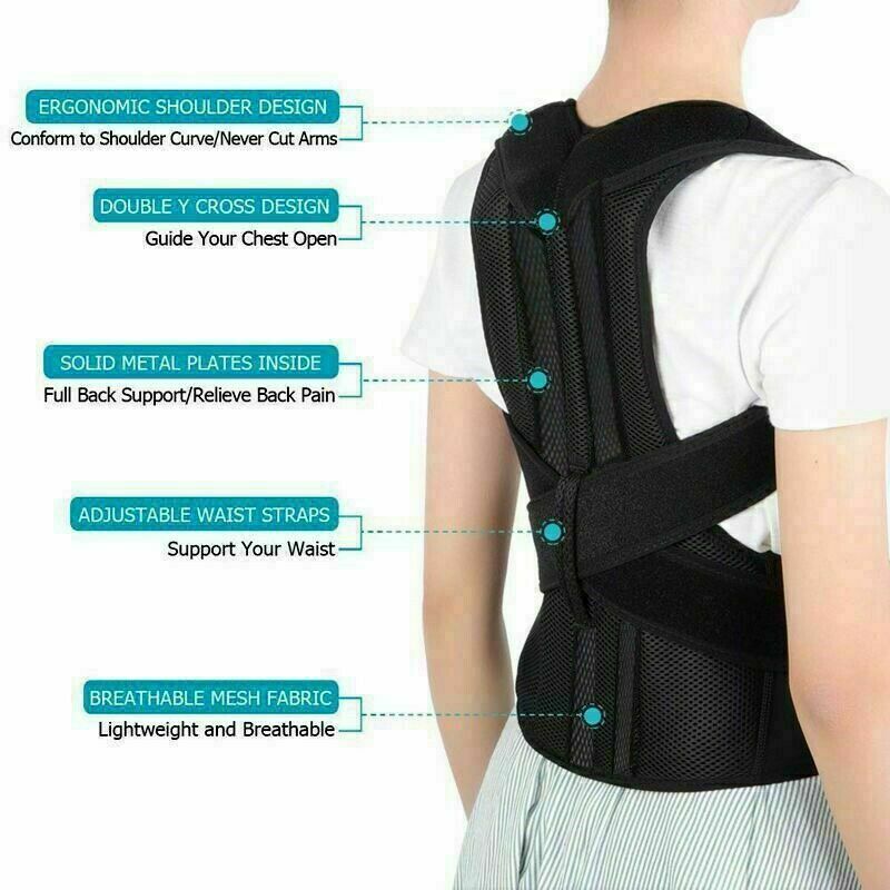 Back&Lumbar Support Brace-Improve Posture & Relieve Lower Thoracic, Spine Pain