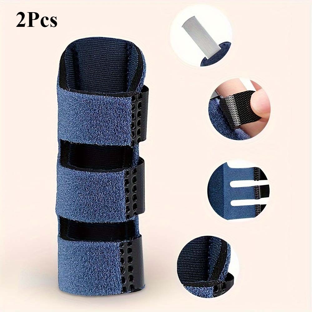 Universal Finger Fixation Straps with Aluminum Support – Sprain & Fracture Aid
