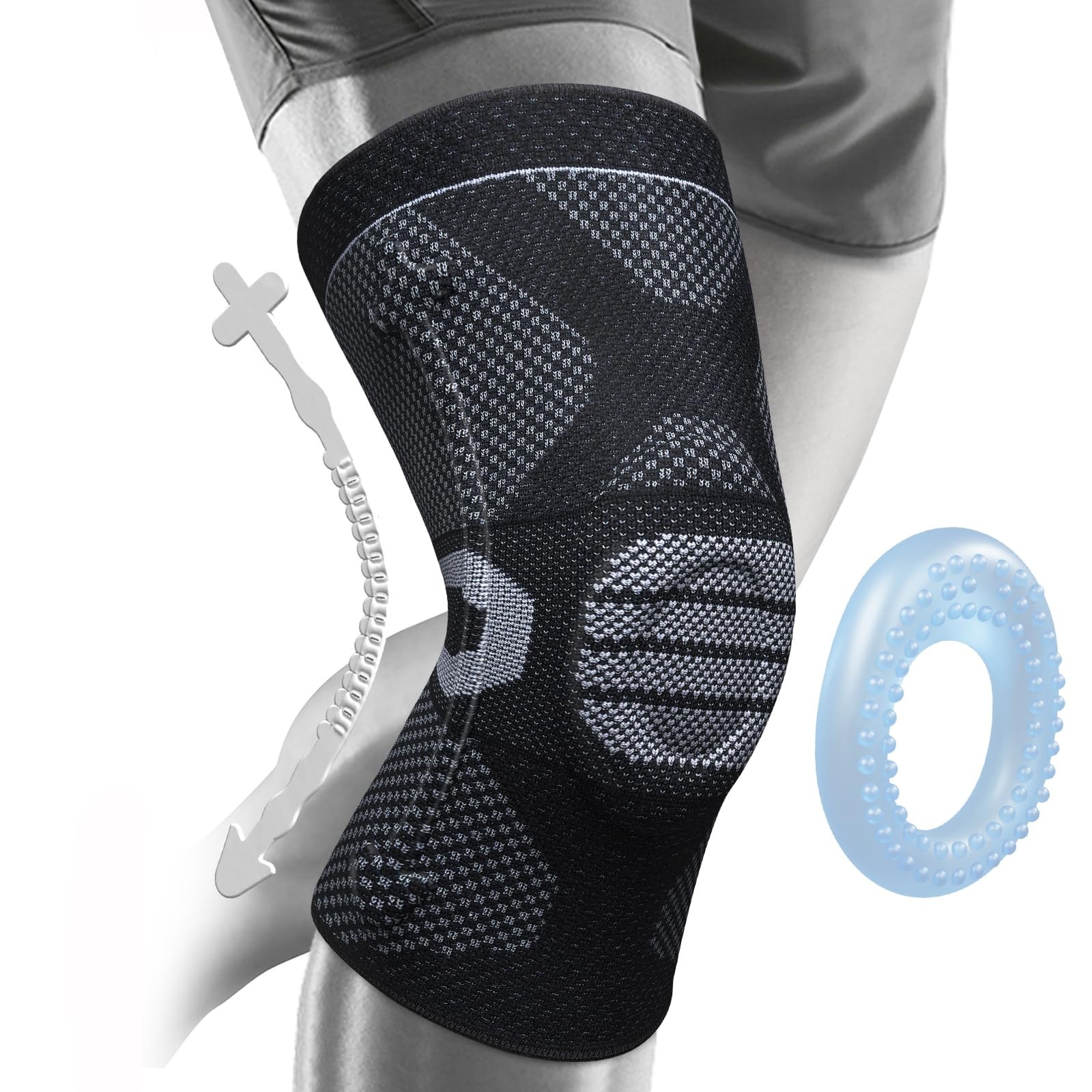 Professional Knee Brace for Pain Relief, Medical Knee Compression Sleeve, Kne…