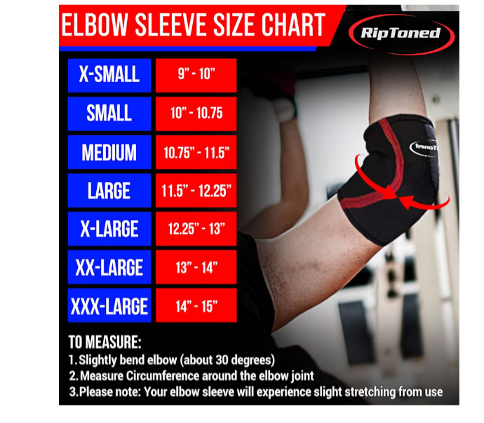 Rip Toned Elbow Sleeve Weightlifting small