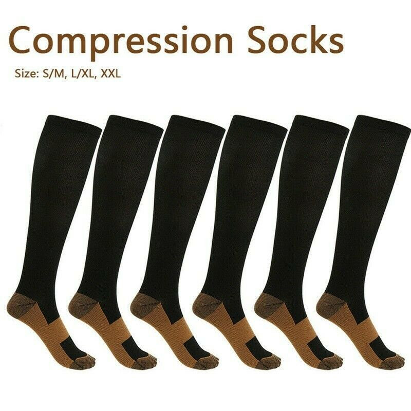 Open Toe Medical Compression Socks for Women & Men S/M L/XL (1-3 Pair)