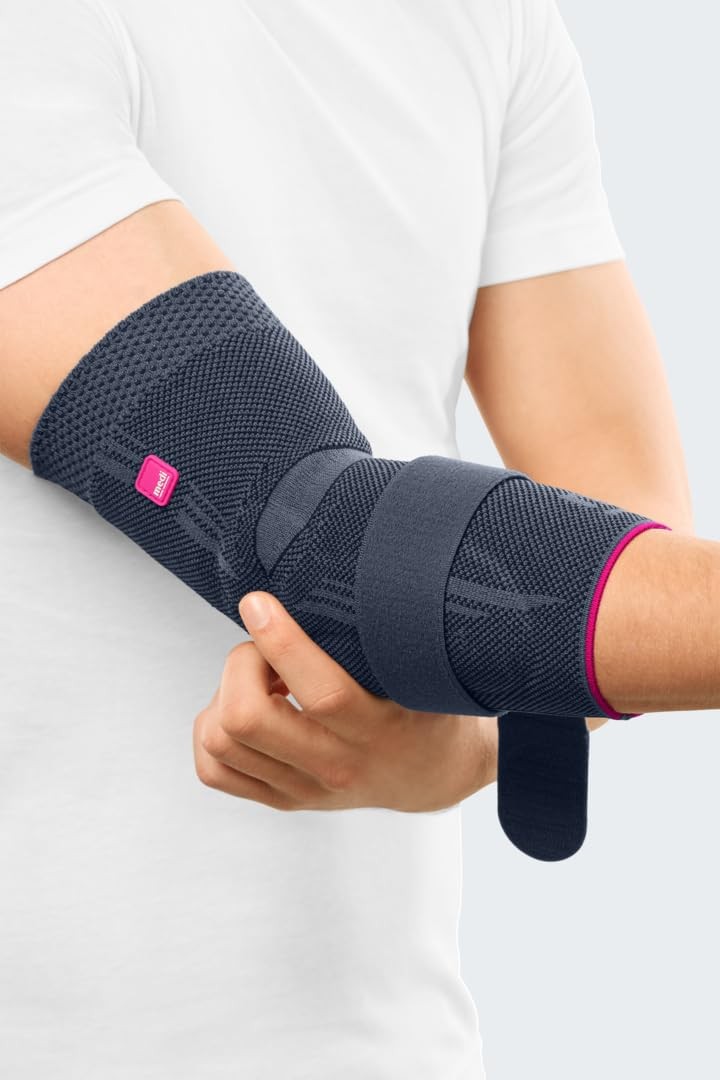Epicomed Elbow Support w/Accu Pressure Silicone Insert Silver III