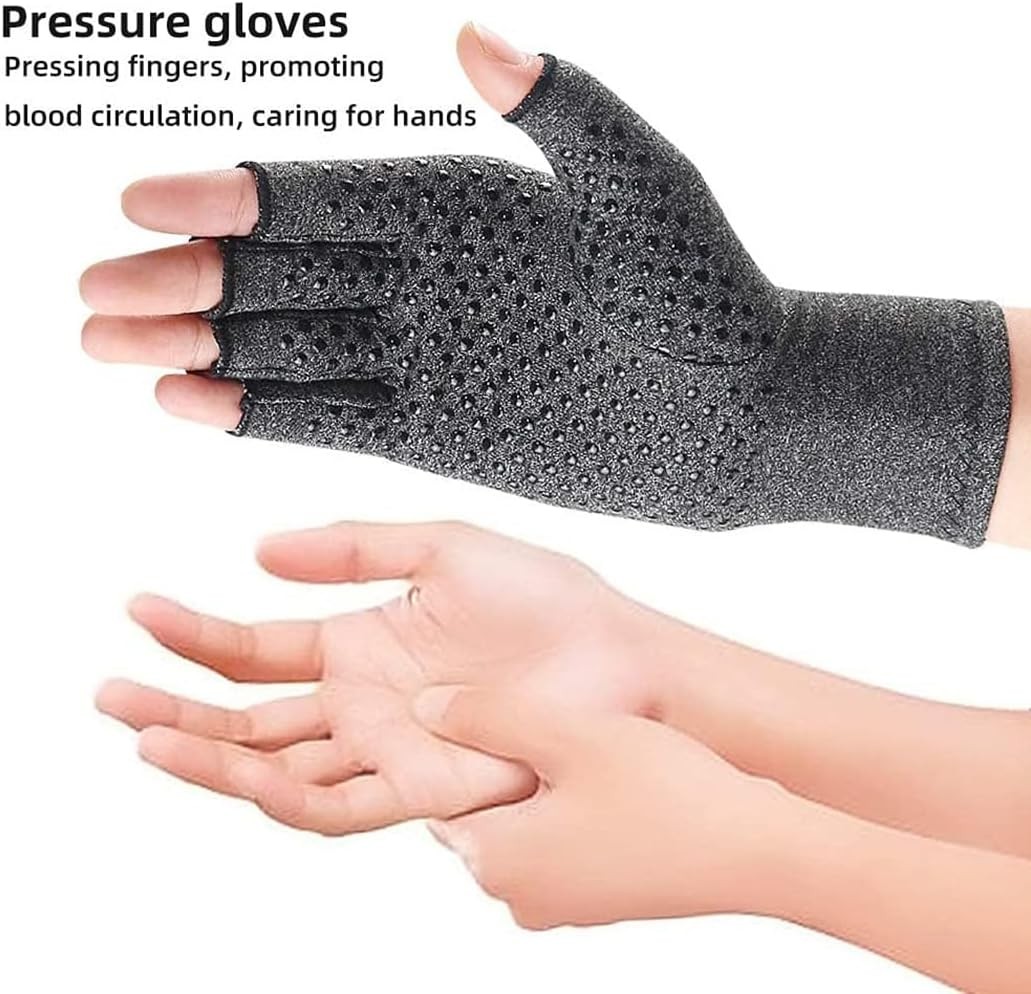 2X Copper Arthritis Compression Gloves Hand Support Pain Relief Joint Self Care