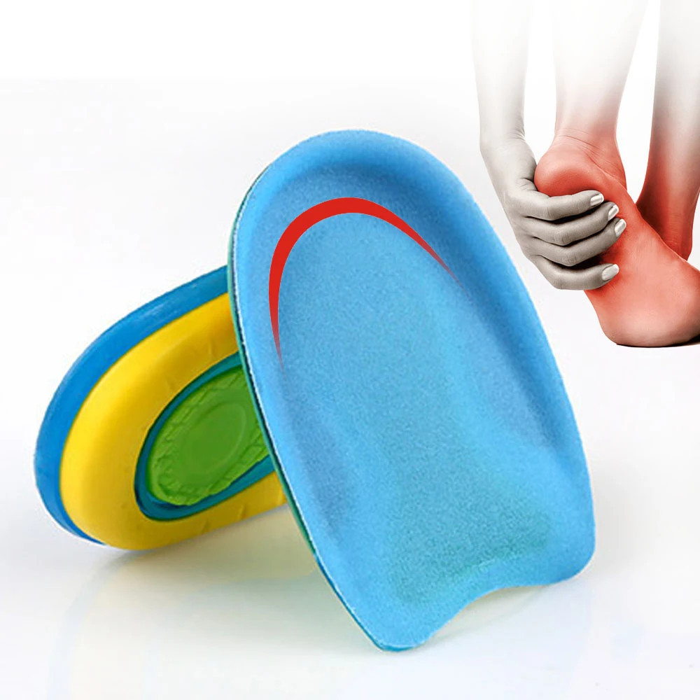 Silicone Gel Insoles for Heel Spurs Fascitis Plantar Pain Relief Treatment Inser