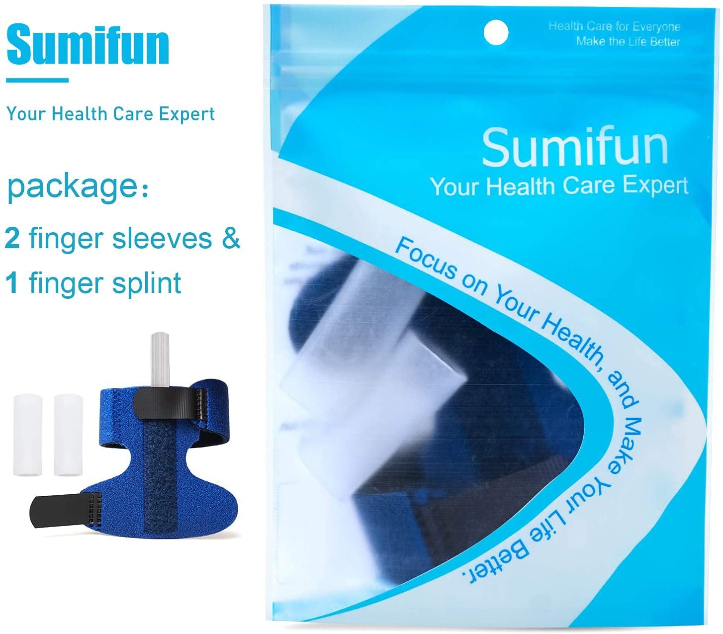 Trigger Finger Splints, Brace with 2 Gel 1 Count (Pack of 1), Left
