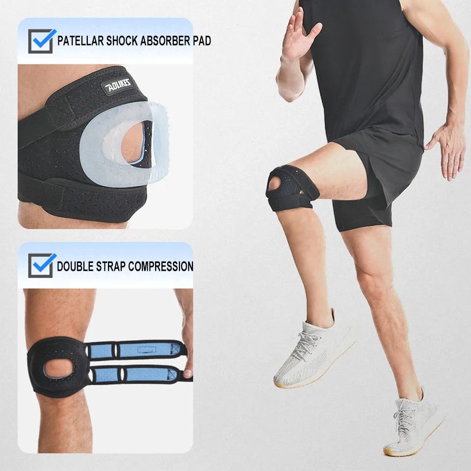 1PC Patella Knee Brace Knee Compression Sleeve Support for Women Men Knee Pain A