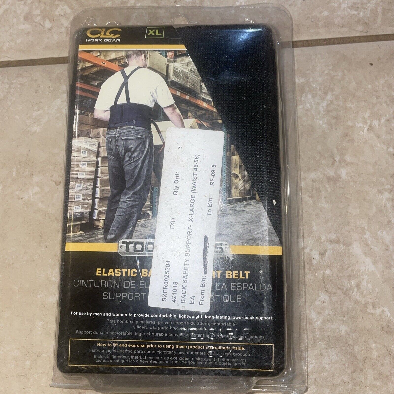 NEW Back Support Belt By Professional’s Choice XL 46″-56″ Waist Size Helper Safe