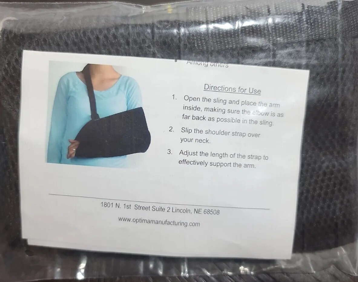 Optima Shoulder Sling Left or Right Arm Breathable Lightweight OM-22 Arm Sling