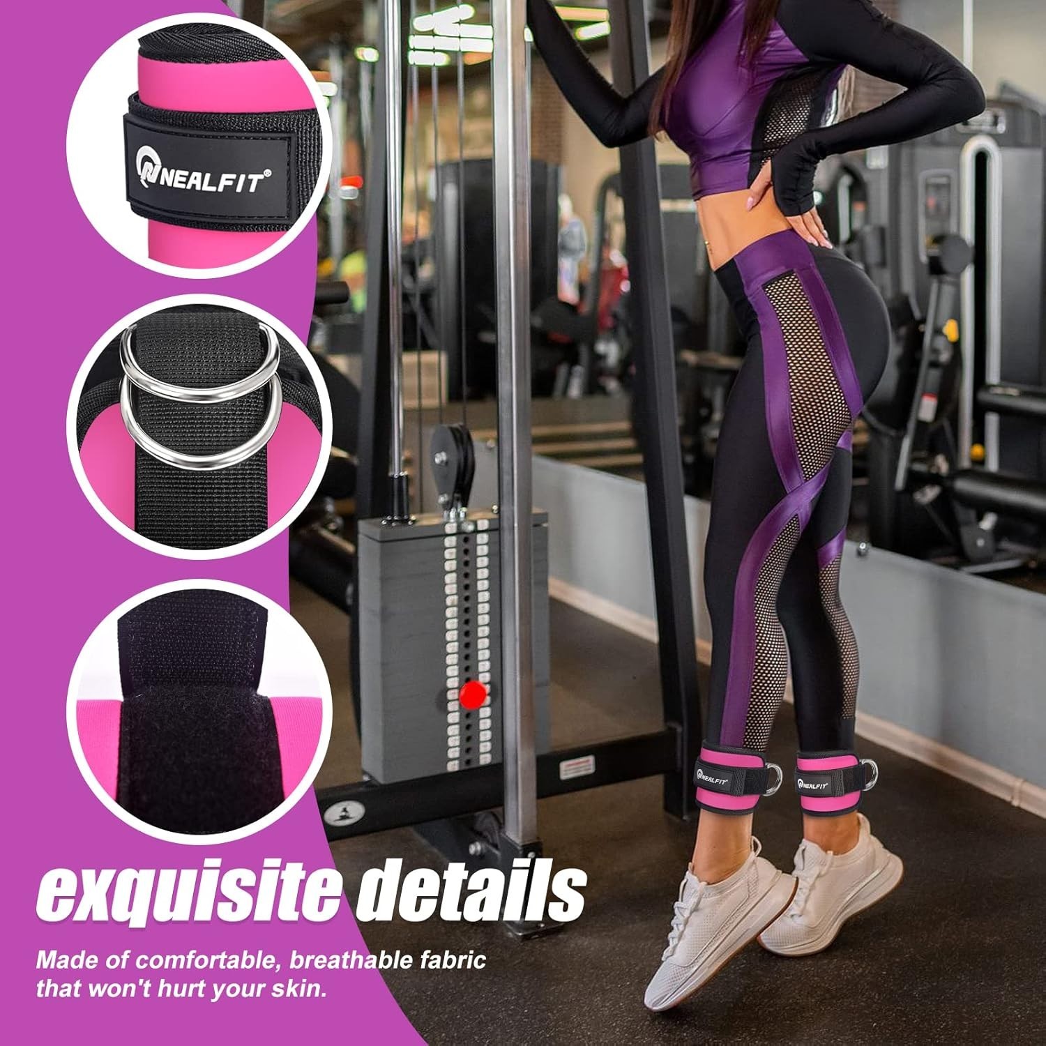 Lightweight Ankle Strap for Cable Machines – Perfect for Kickbacks & Extensions