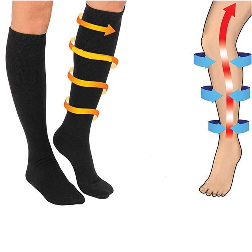 Compression Crew Socks for Women Thin Lightweight (15-20 mmHg) for Support Socks