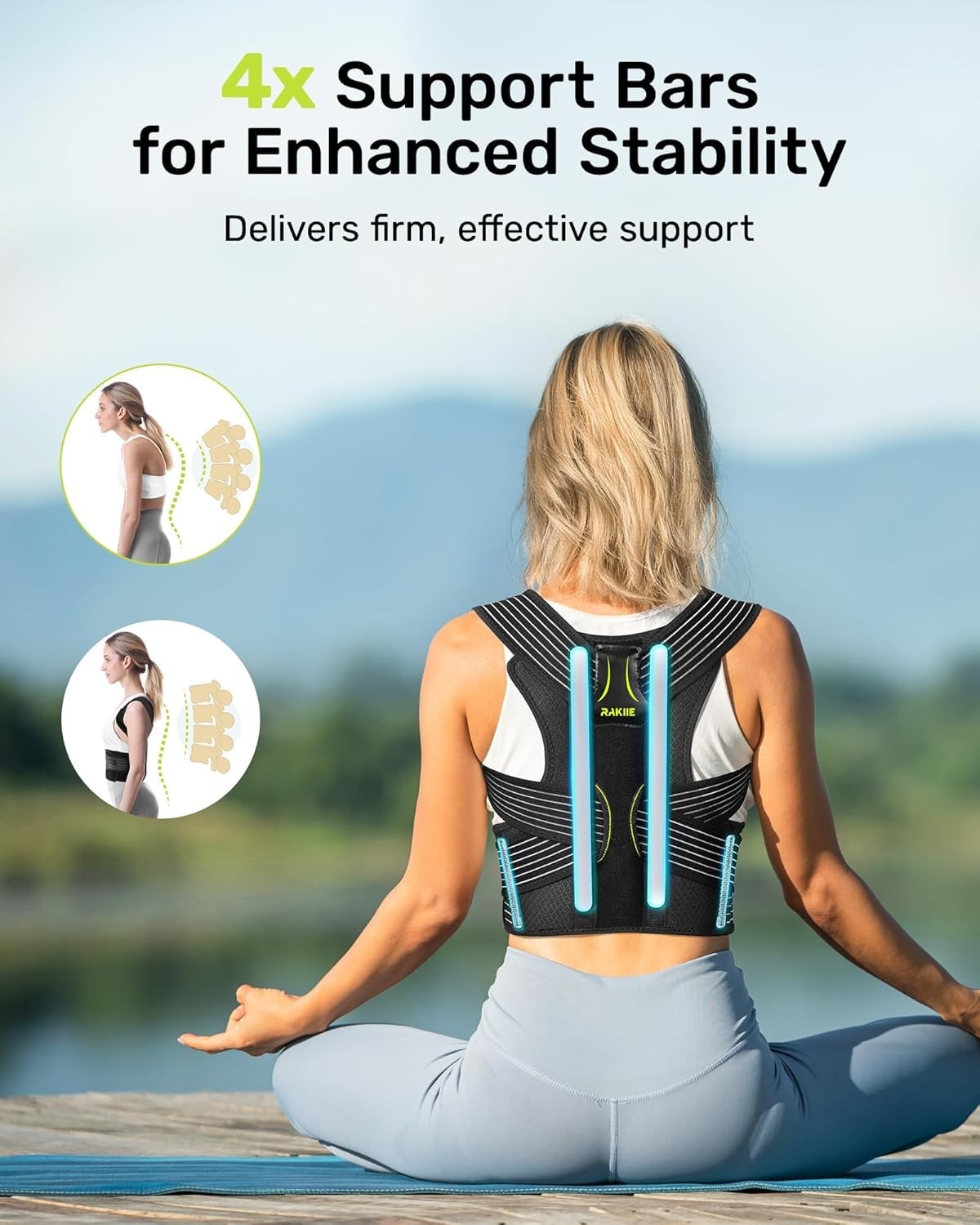 Posture Corrector with Enhanced Support – Size Medium (Upper Waist: 35.4″-41.3″)