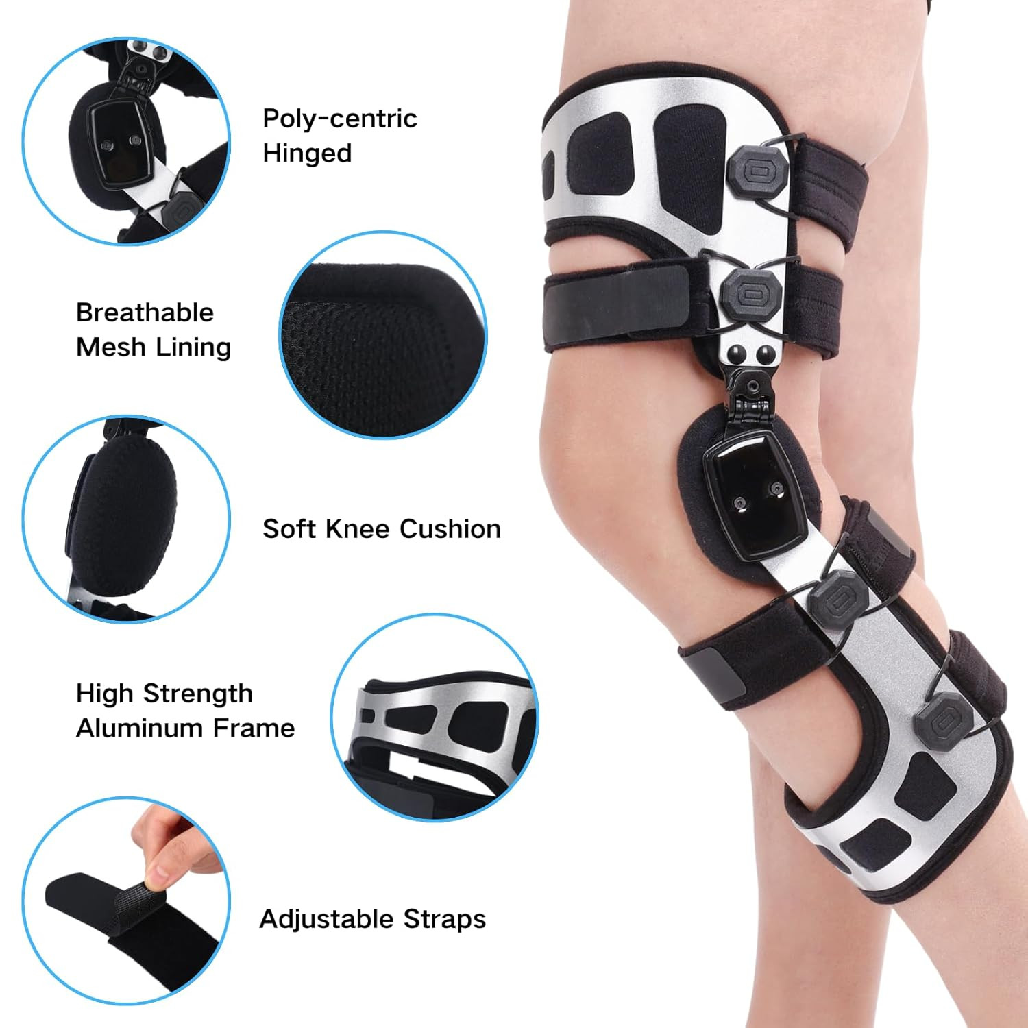 Dual Unloader Knee Brace for ACL, PCL, Osteoarthritis & Meniscus Support
