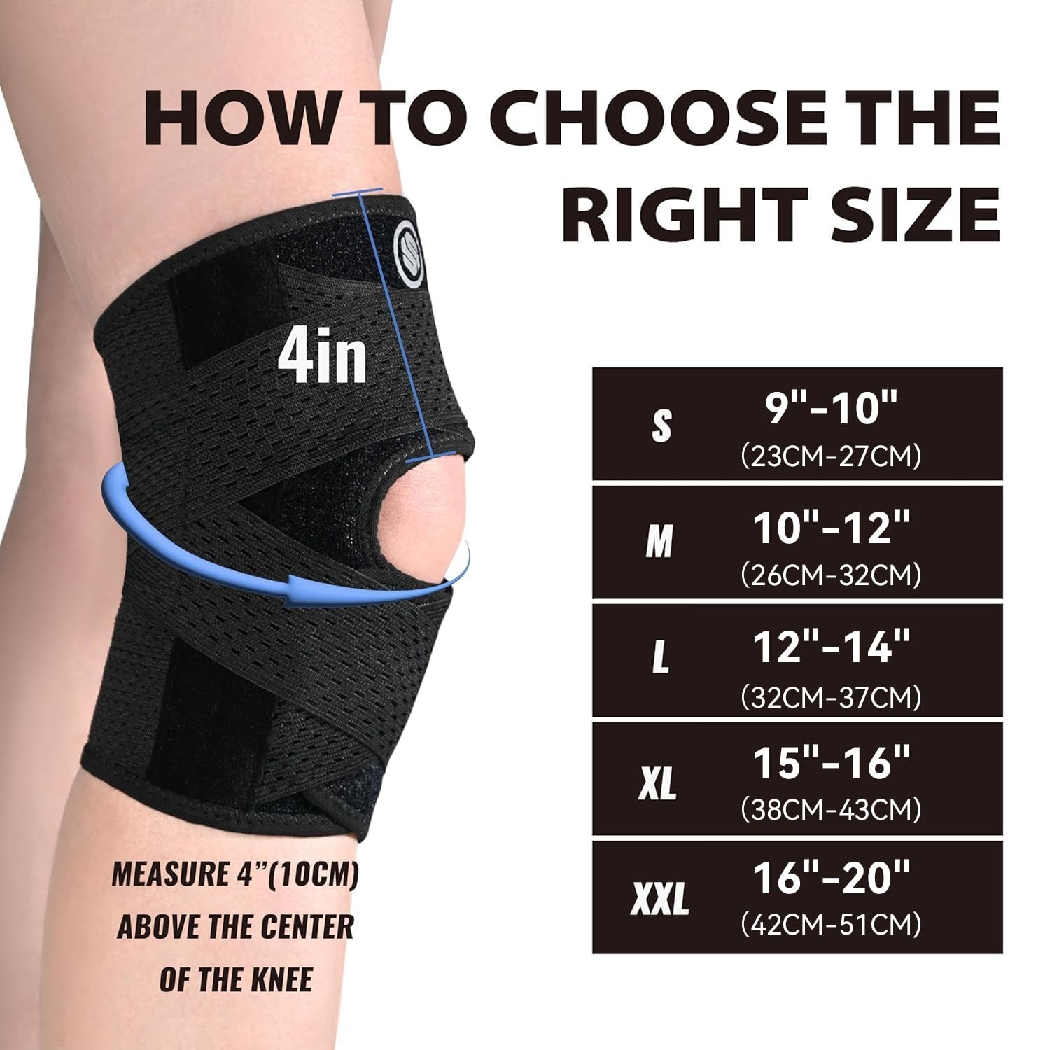 Knee Brace with Side Stabilizers for Knee Pain, Adjustable Knee Support for M…