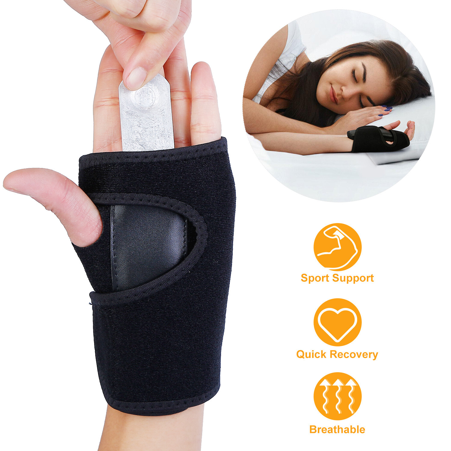 Right/Left Wrist Hand Brace Support Carpal Tunnel Sprain Arthritis Gym Sports