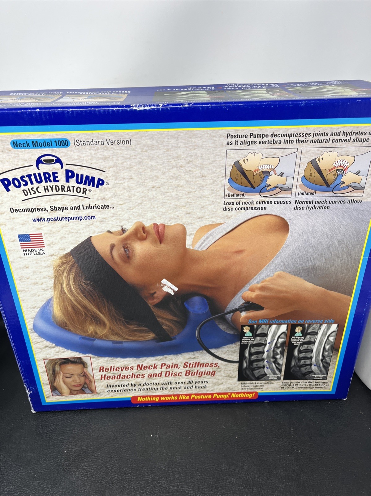 Posture Pump 1000 Neck Disk Hydrator Tested Therapy Pain Relief Headaches