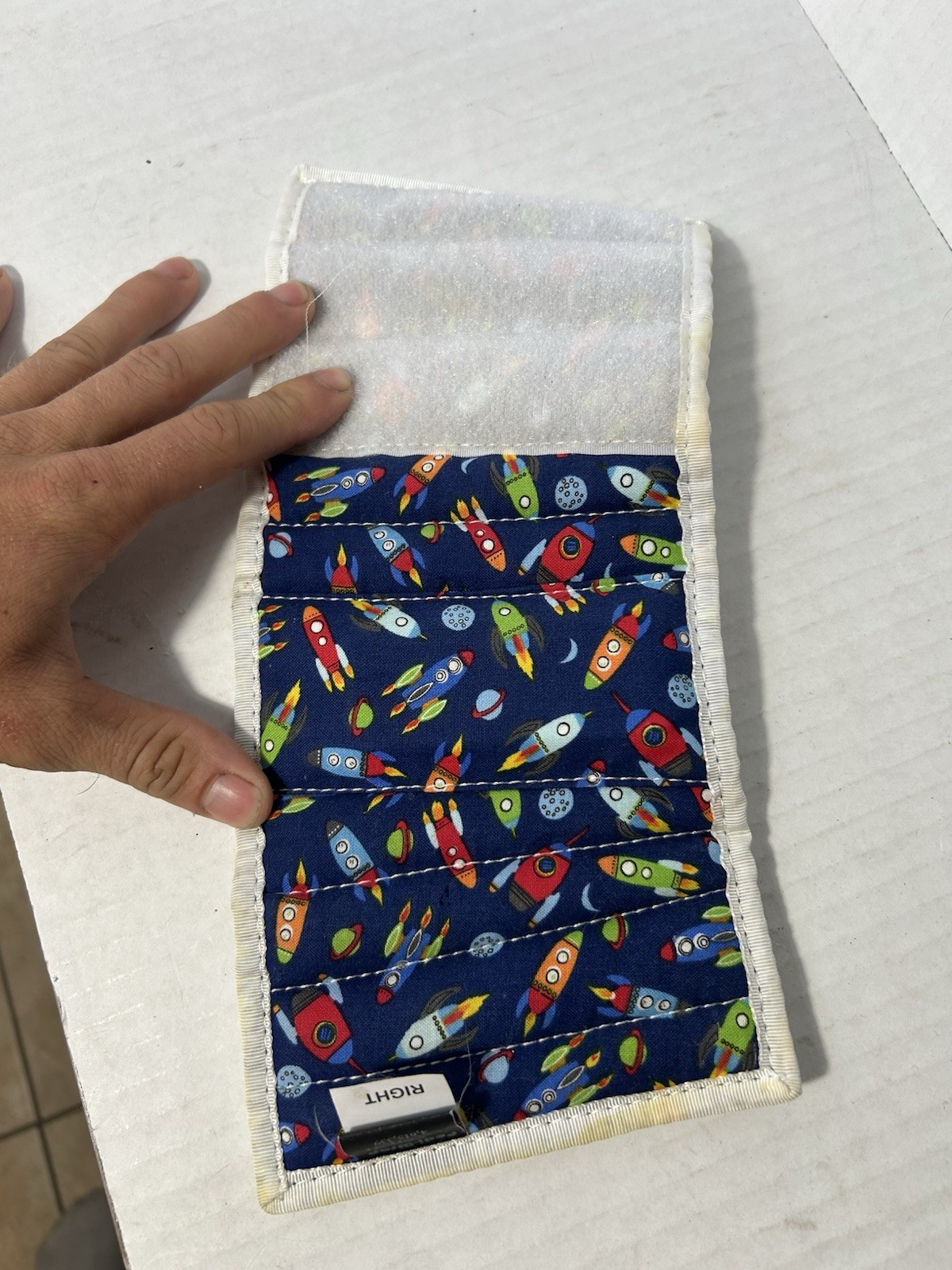 Pedi-Wrap Plus Adjustable Right Foot/Ankle Brace 4 in Blue Space Print