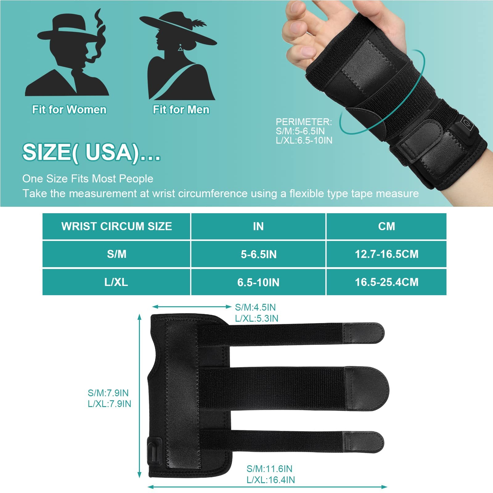 Wrist Thumb Brace Heating Pad for Arthritis and Carpal Tunnel Relief, Heated …