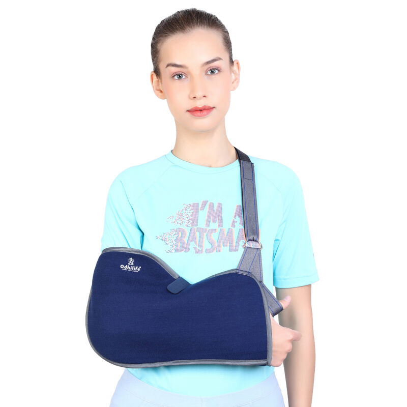 Adult Arm Sling Adjustable Positions Right or Left Arm Grey Color