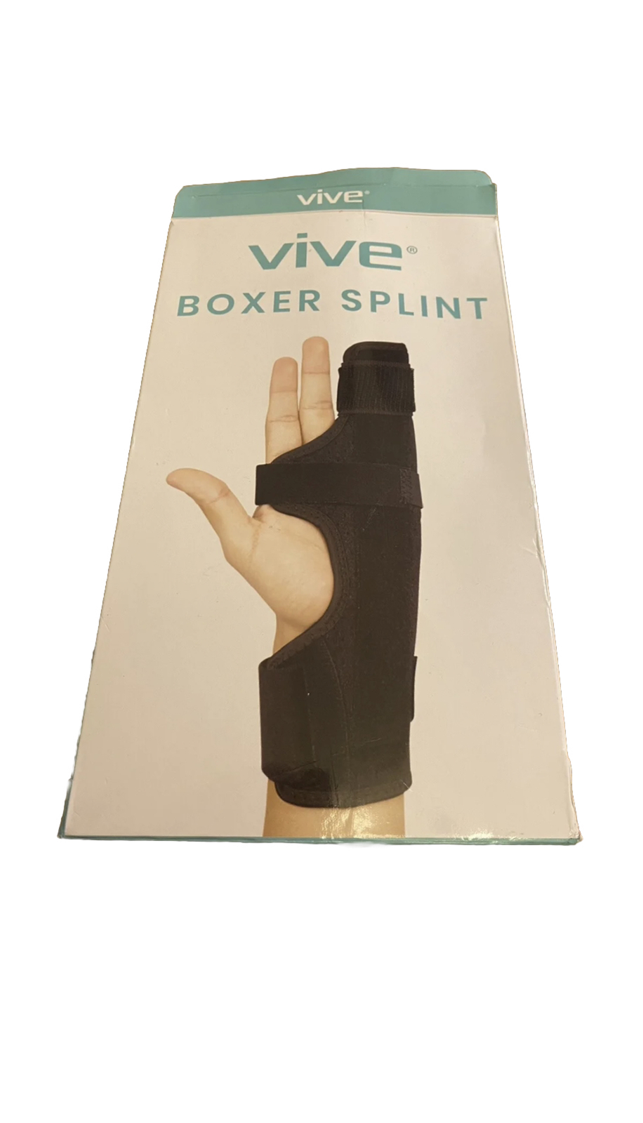 Vive Boxer Finger Splint – Supports Pinky, Ring, Middle Metacarpals and Knuckles