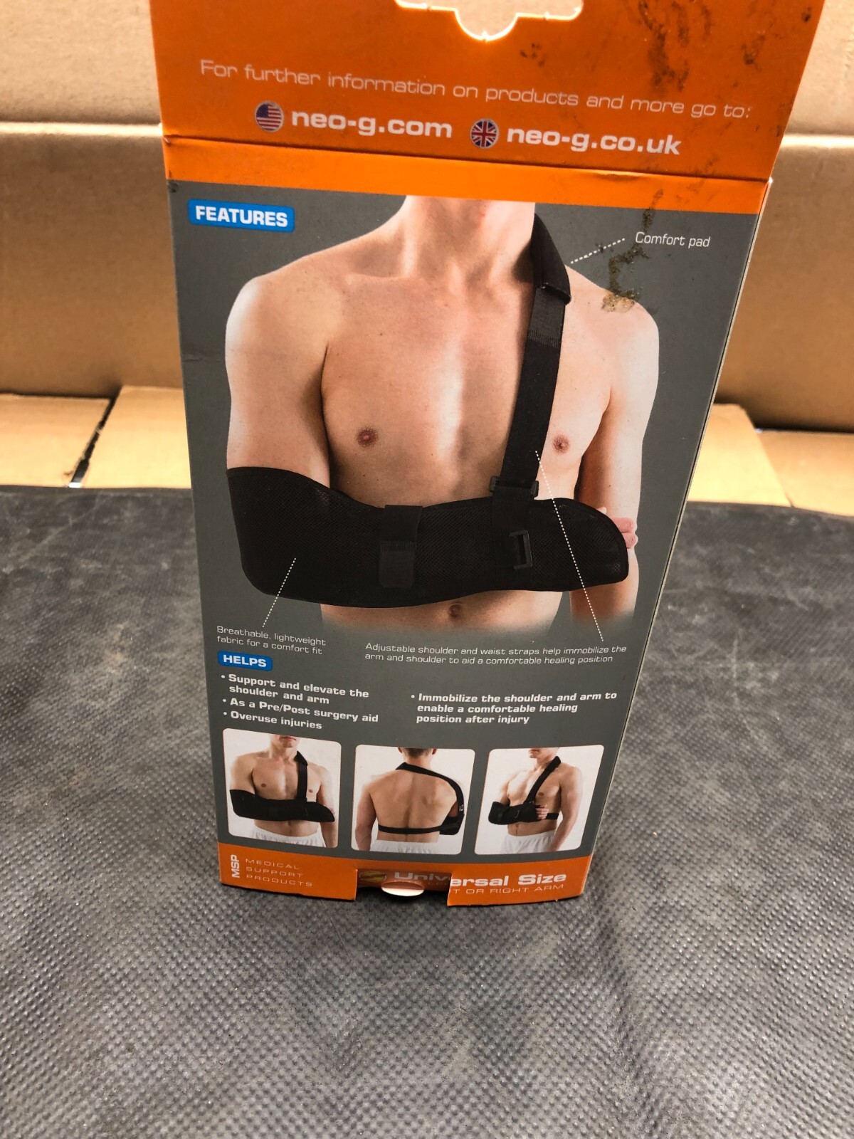 Neo G Airflow Breathable Arm Sling One Size UNIVERSAL- 1.0 ea NEW FREE SHIPPING