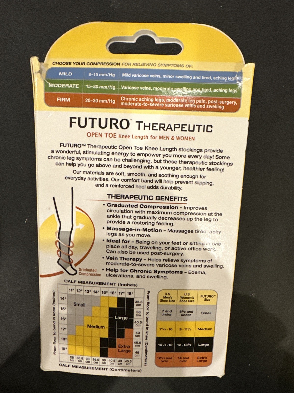 Futuro Open Toe Knee Length Stockings Firm Compression Extra Large Beige -NEW-