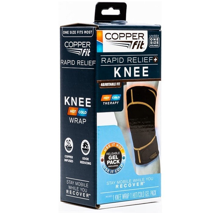 Copper Fit Rapid Relief Knee Wrap – Gel Knee Wrap