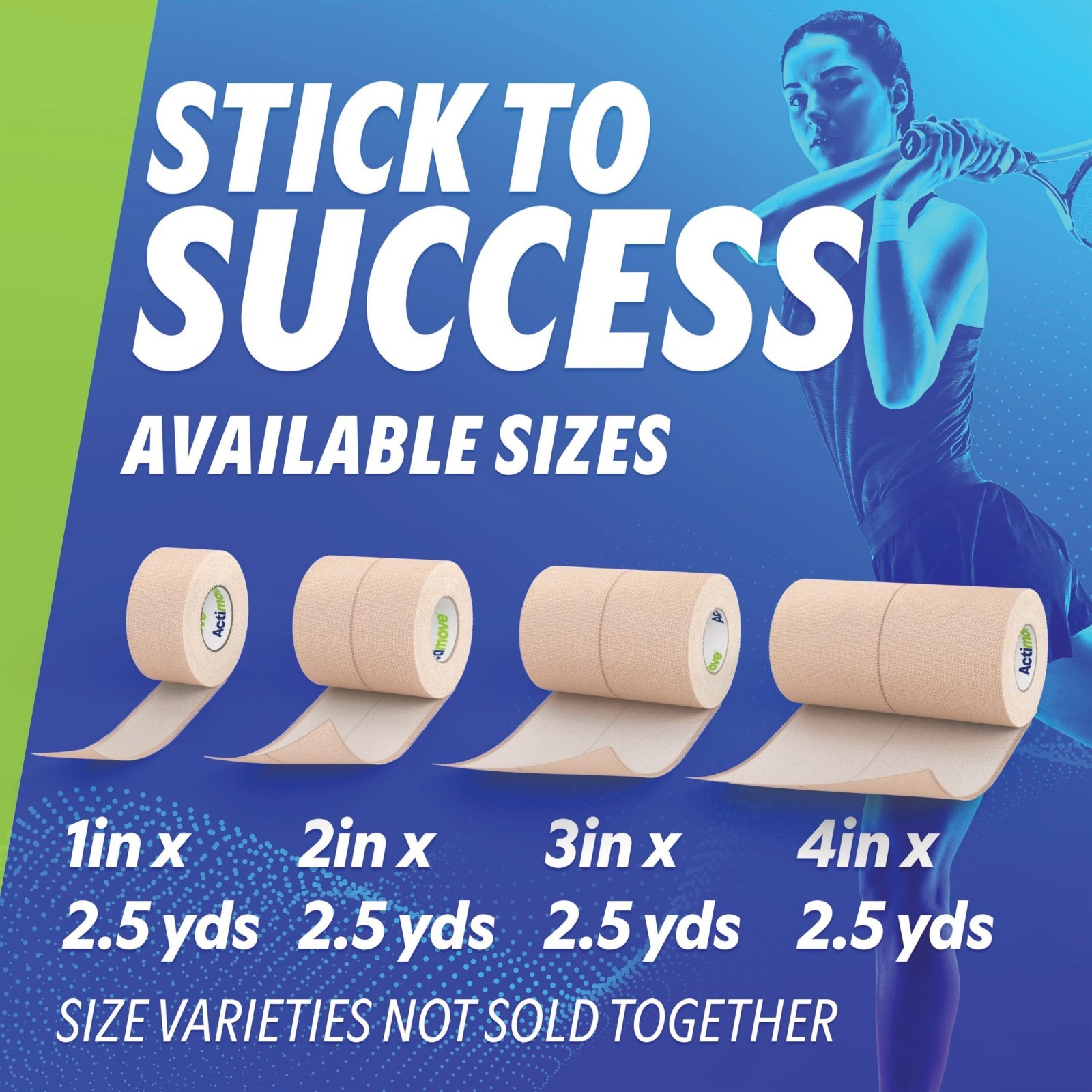 Elastic Cotton Tape 1″ x 2.5 yd – 12 Rolls for Compression & Support, Injuries