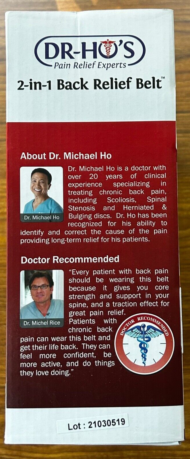DR-HO’S 2-in-1 Decompression Belt Lower Back Pain Relief Size A/B & Air Traction