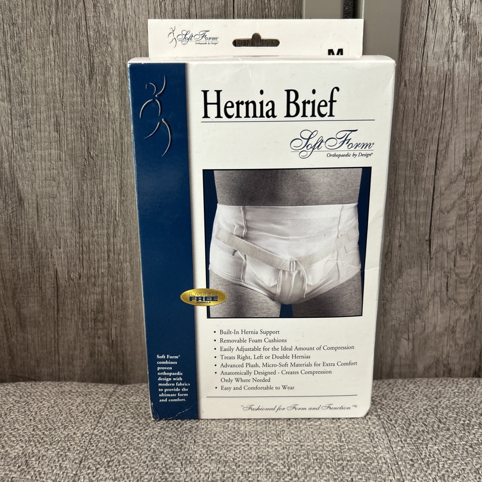 Hernia Brief Men’s Size Medium Soft Form Support Garment Foam Pressure Cushion