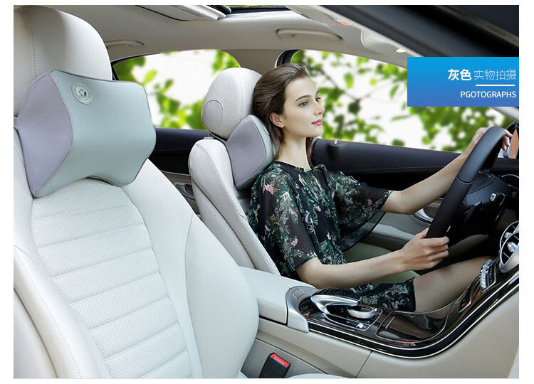Car Neck Headrest Pillow Protective Rest Head Support Cushion Car Memory Cotton