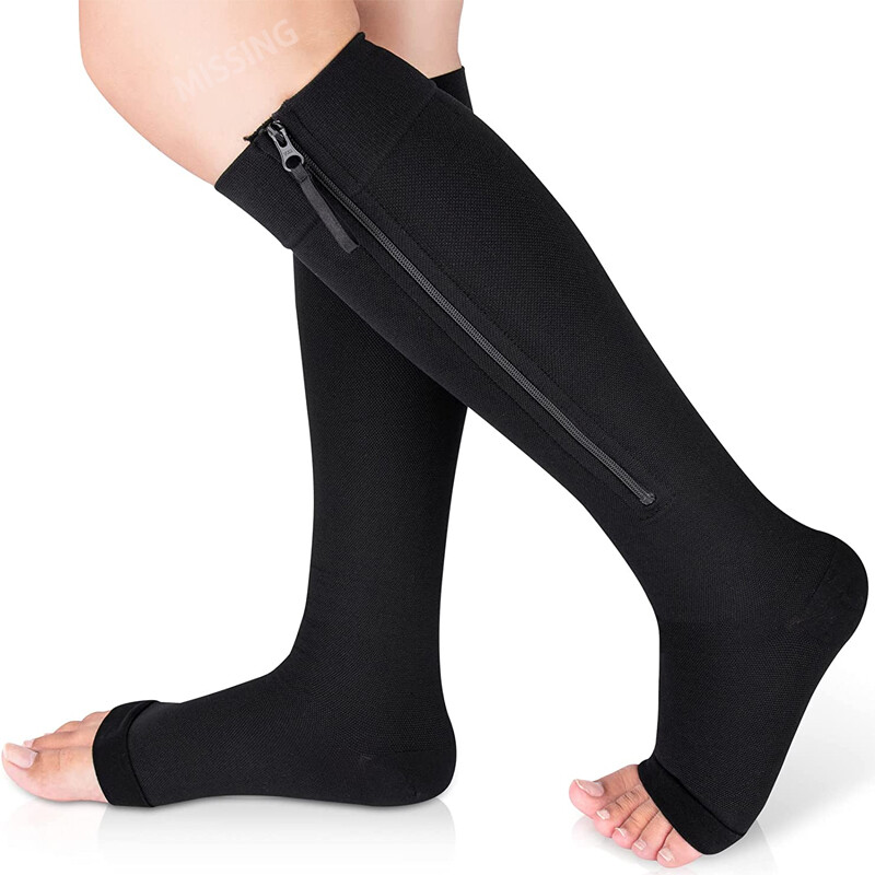 Men & Women Knee High Compression Socks Work Running Travel Flight Socks Sports