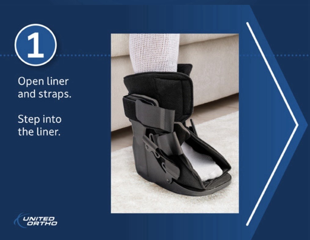 NEW UNITED ORTHO SHORT CAM WALKER FRACTURE BOOT M REHAB FOOT INJURY LEFT RIGHT