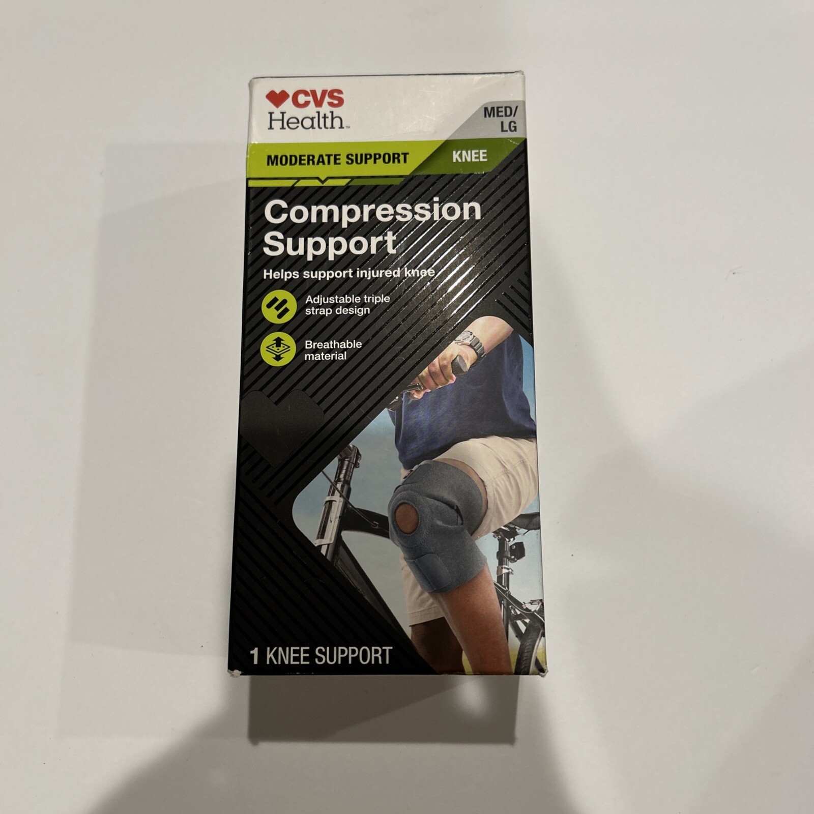 CVS Health Compression Knee Support Breathable Material Size Med/Lg