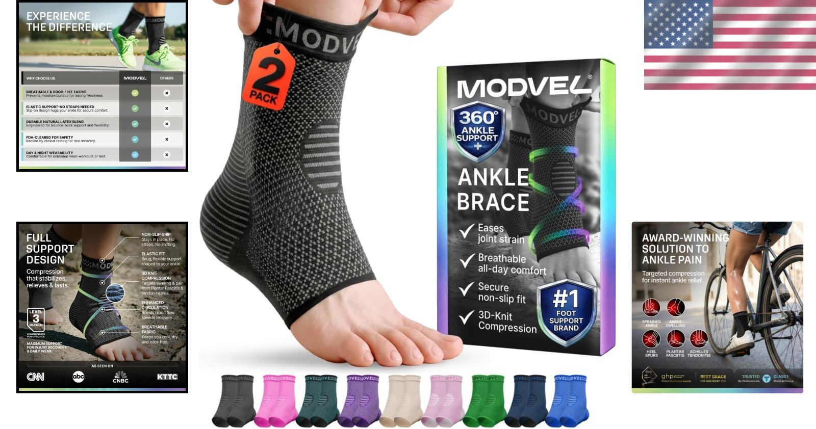 Lightweight Compression Ankle Sleeves – Support for Achilles & Plantar Fasciitis