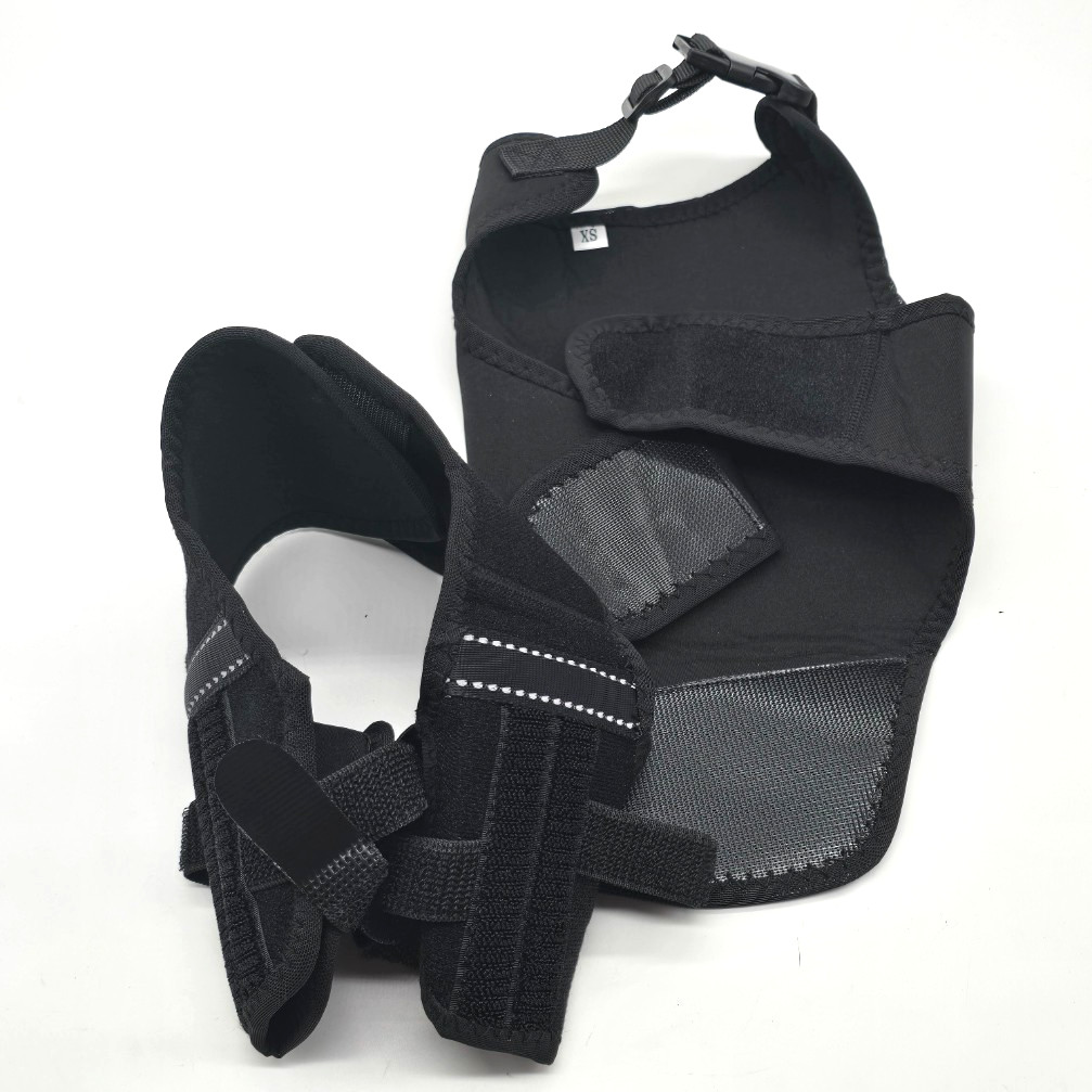 Marnonsis XS Dog Knee Brace Hind Leg ACL Support 4 Stabilizers Black