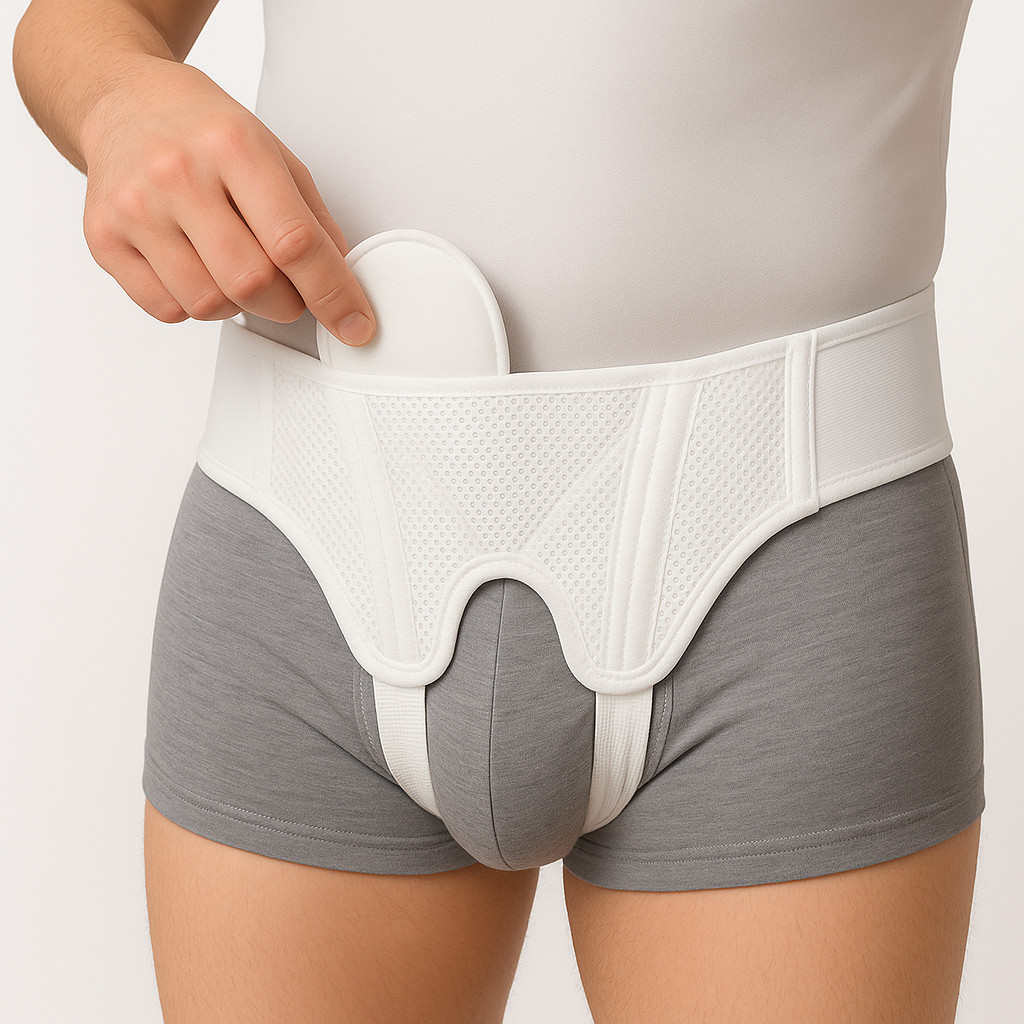 AT Surgical Adjustable Double Hernia Support Truss Belt with Compression Pads