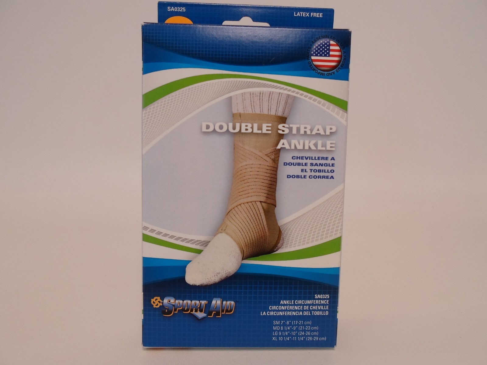 Sportaid Double Strap Ankle Wrap Small (7-8″ Ankle Circ.)