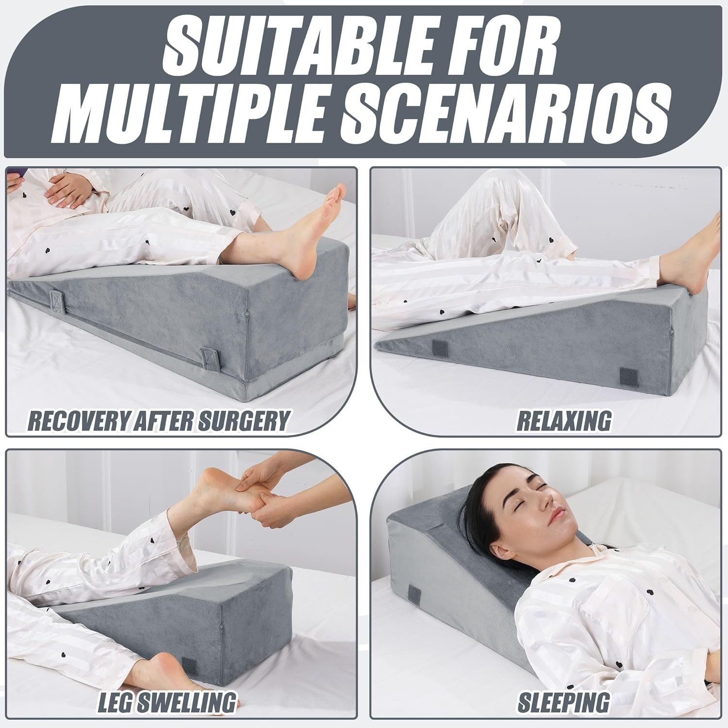 Leg Elevation Pillows for After Surgery, Adjustable Height Knee Surgery Recov…