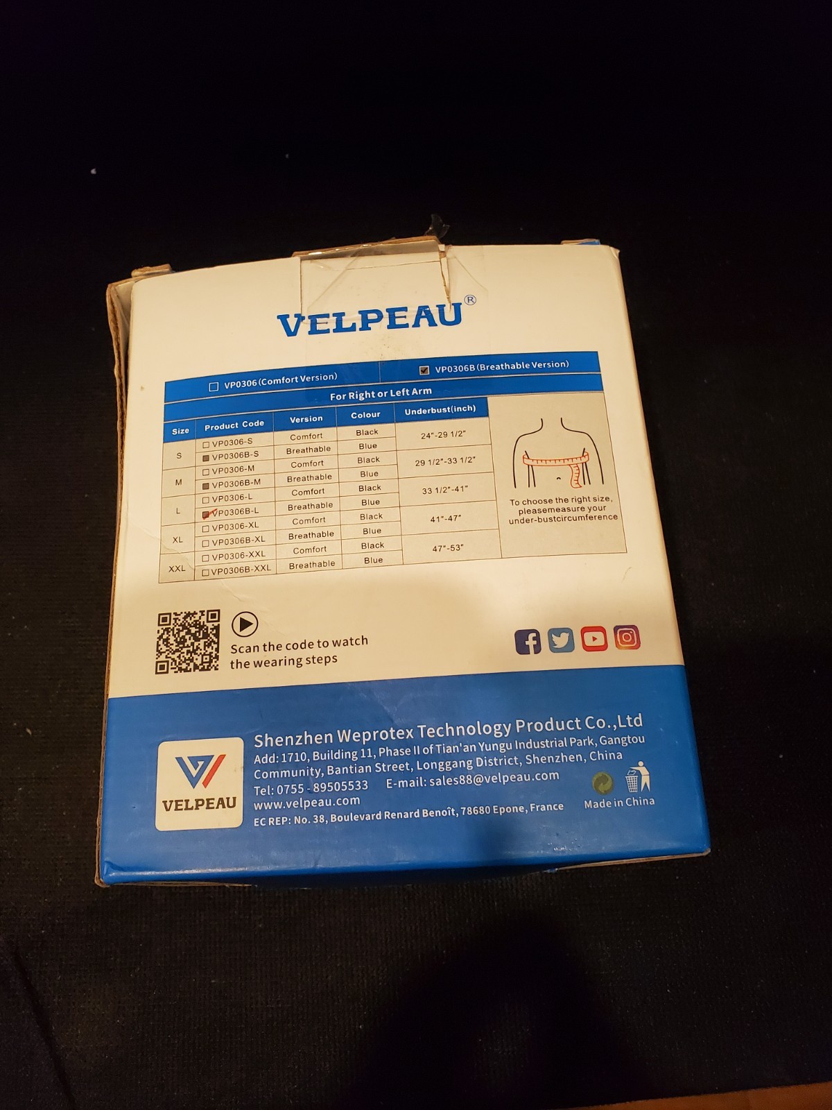 Velpeau Arm Sling for Right or Left Arm – Breathable Version – Large