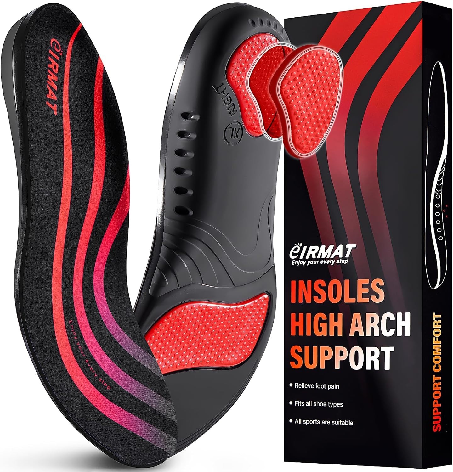 Plantillas para fascitis plantar para hombres con soporte de arco