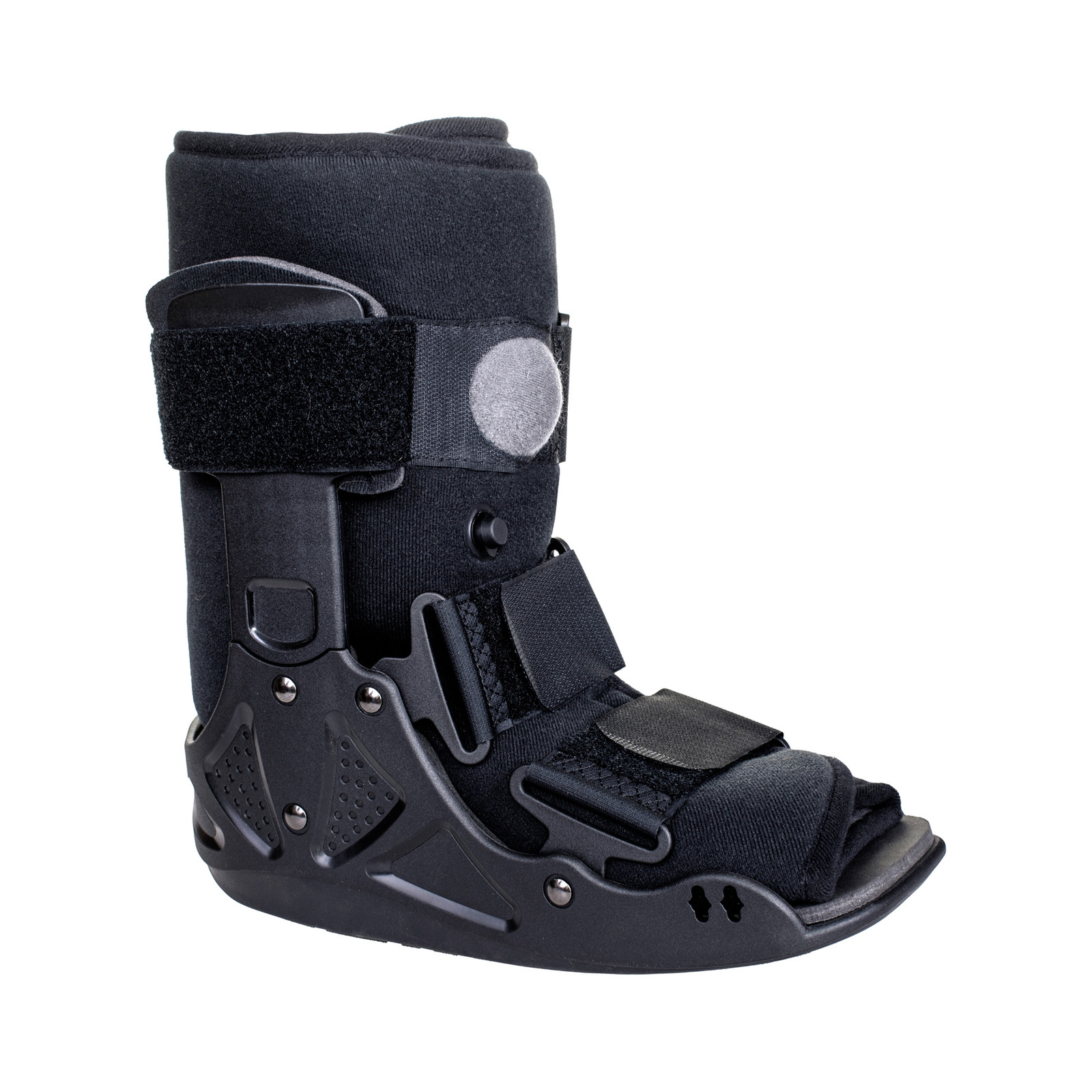 McKesson Black Air Walker Boot X-Small Hook and Loop for Either Foot