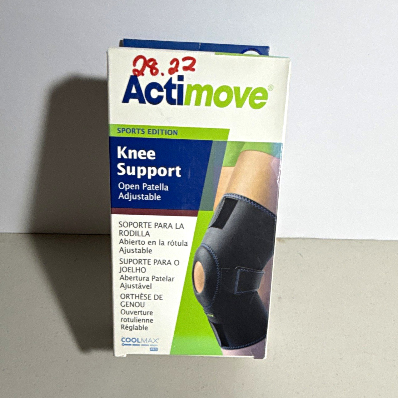 Actimove Sports Edition COOLMAX AIR Knee Brace Adjustable Open Patella Black