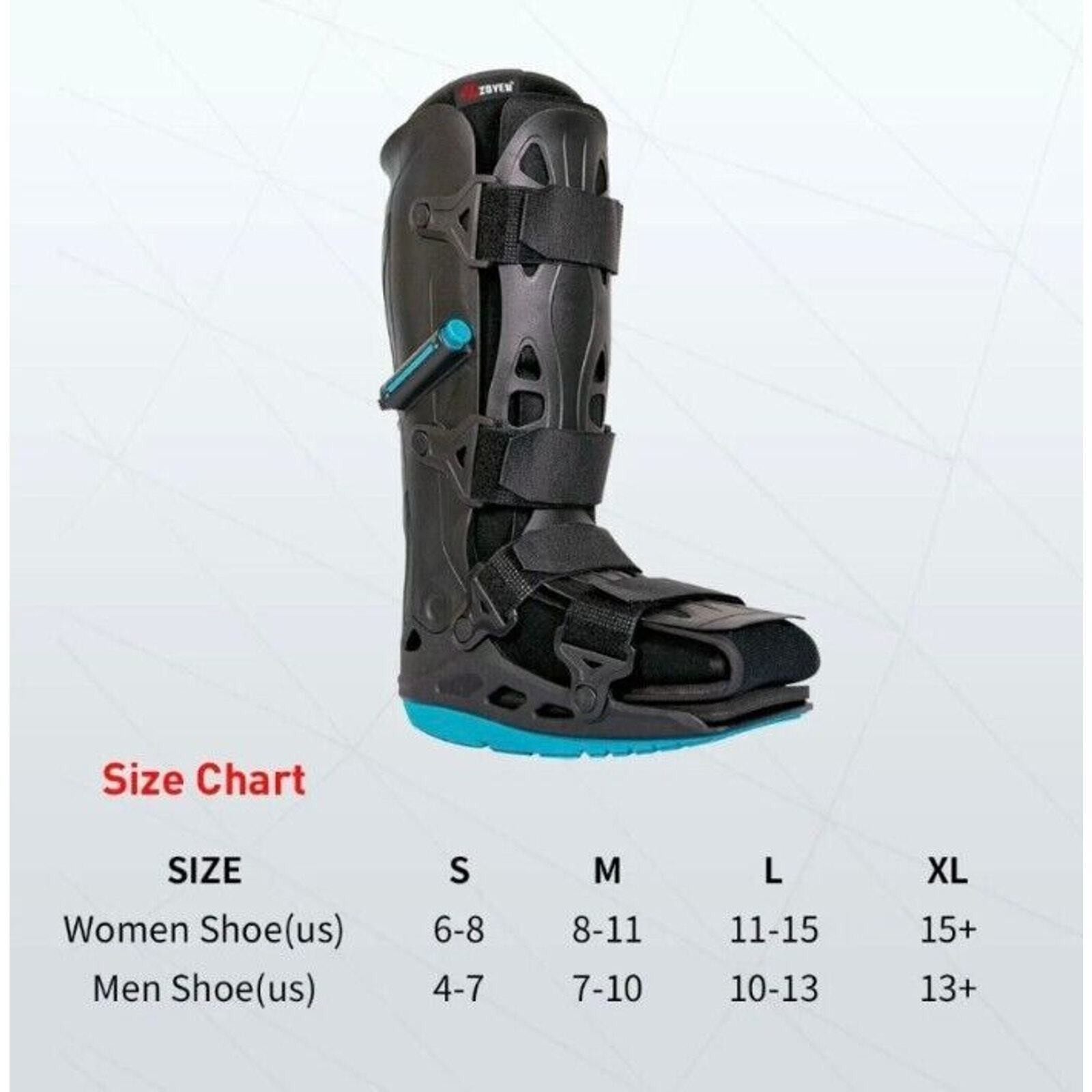 Zoyer Recovery+ 17″ Pro Walker Boot with Dual Pumps Size Large