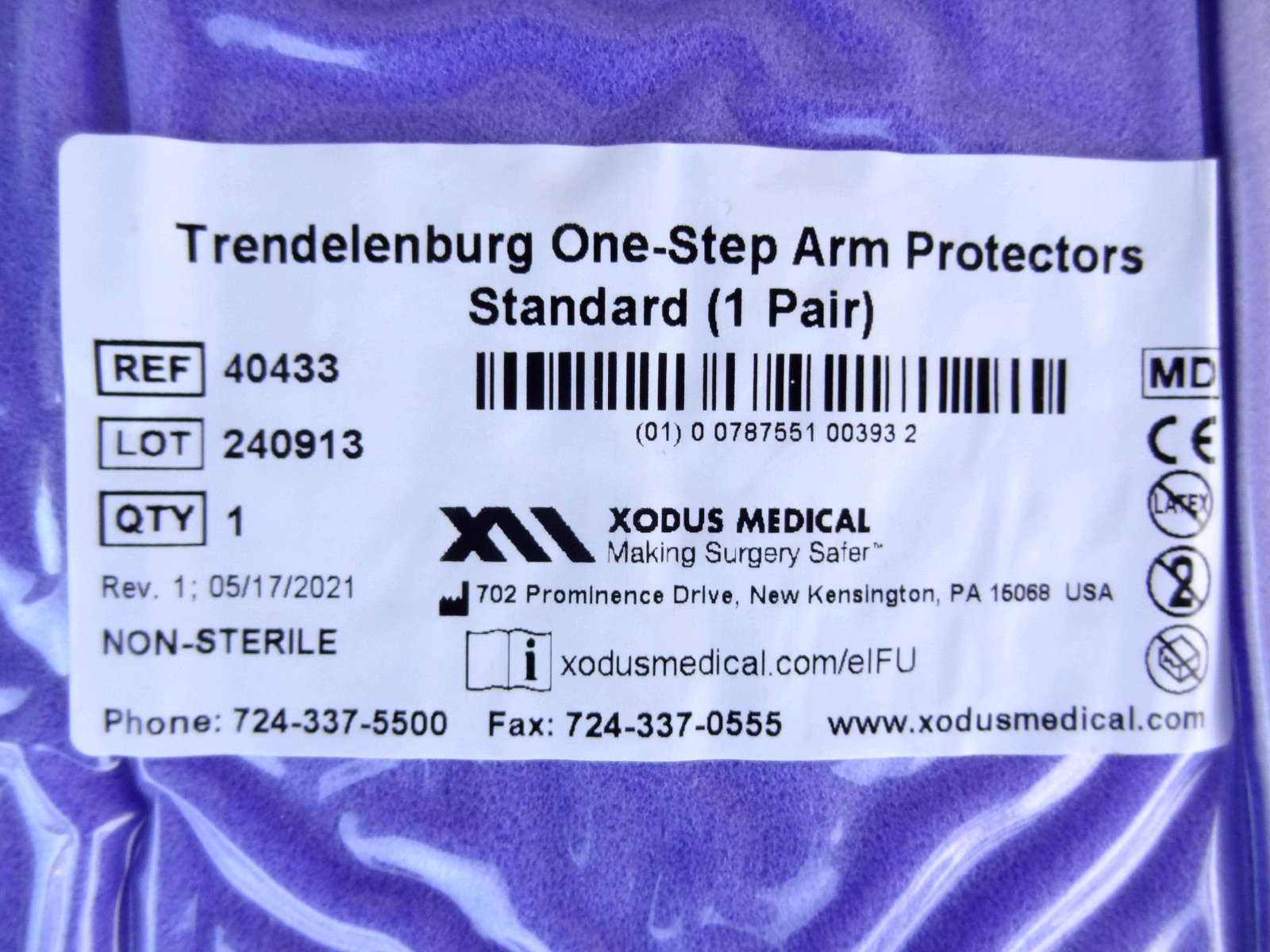 Arm Protector Positioner One-Step Trendelenburg Standard ~ 1 Pair by Xodus 40433