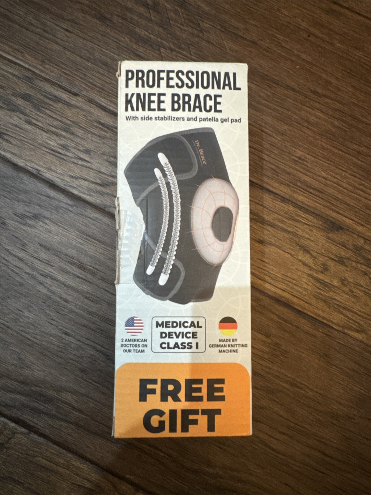 Dr. Brace Non-Slip Silicon Professional Knee Brace BLACK Small