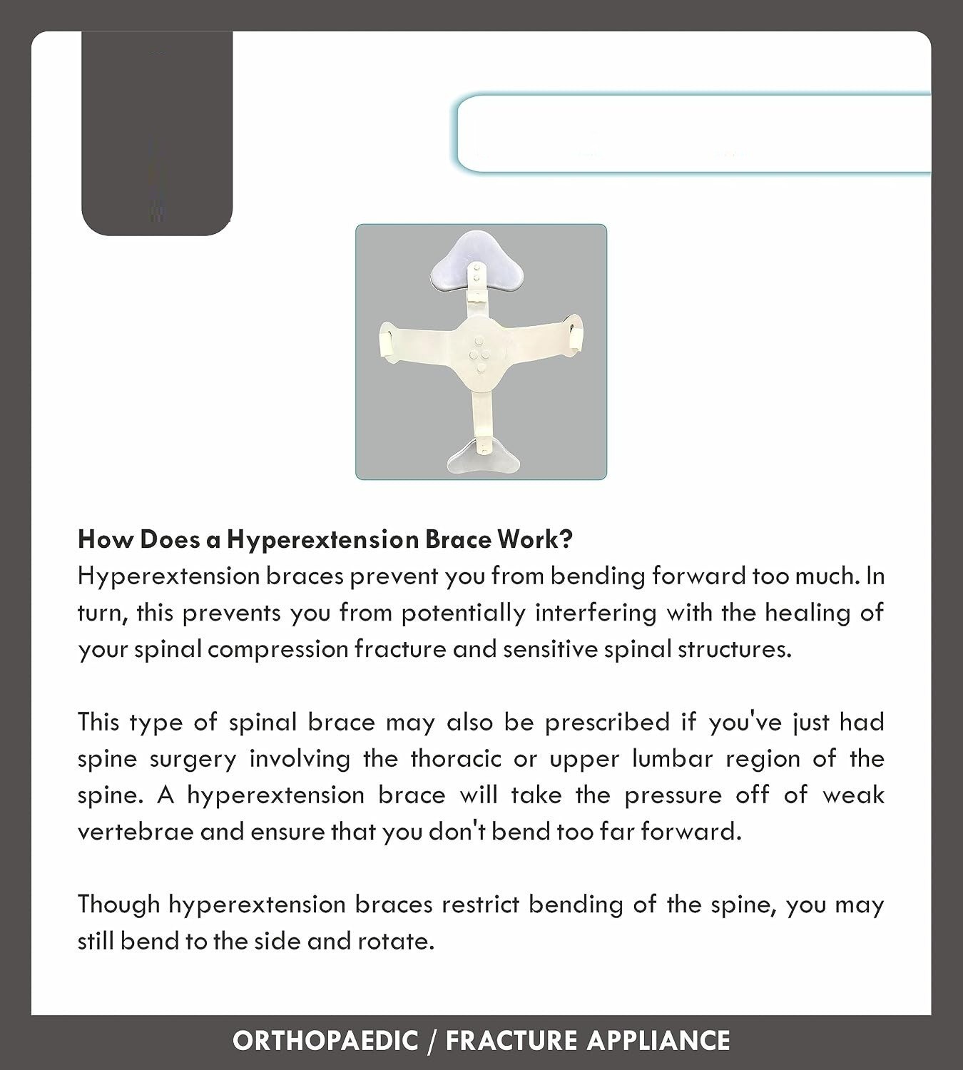 ASH BRACE (Hyper Extension Brace-)-UNIVERSAL SIZE-ADULT