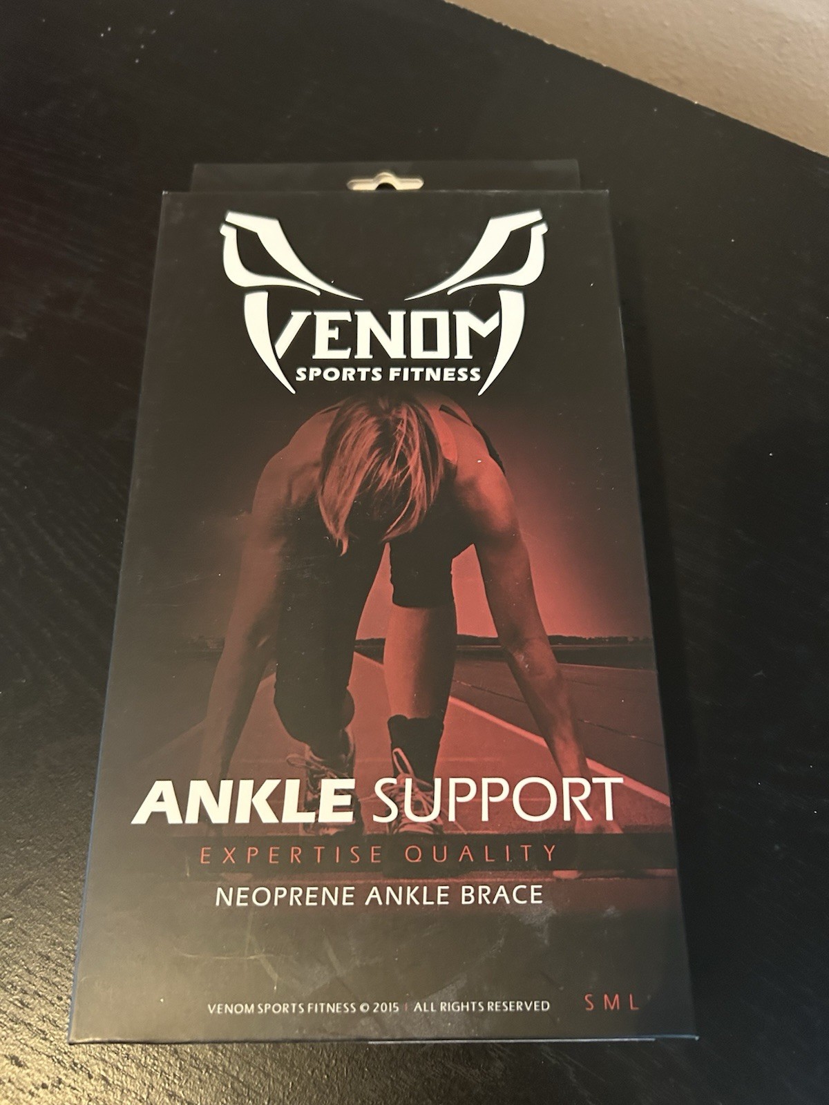 Venom Sports Fitness Ankle Brace Neoprene Lace Up Compression Medium. New in box