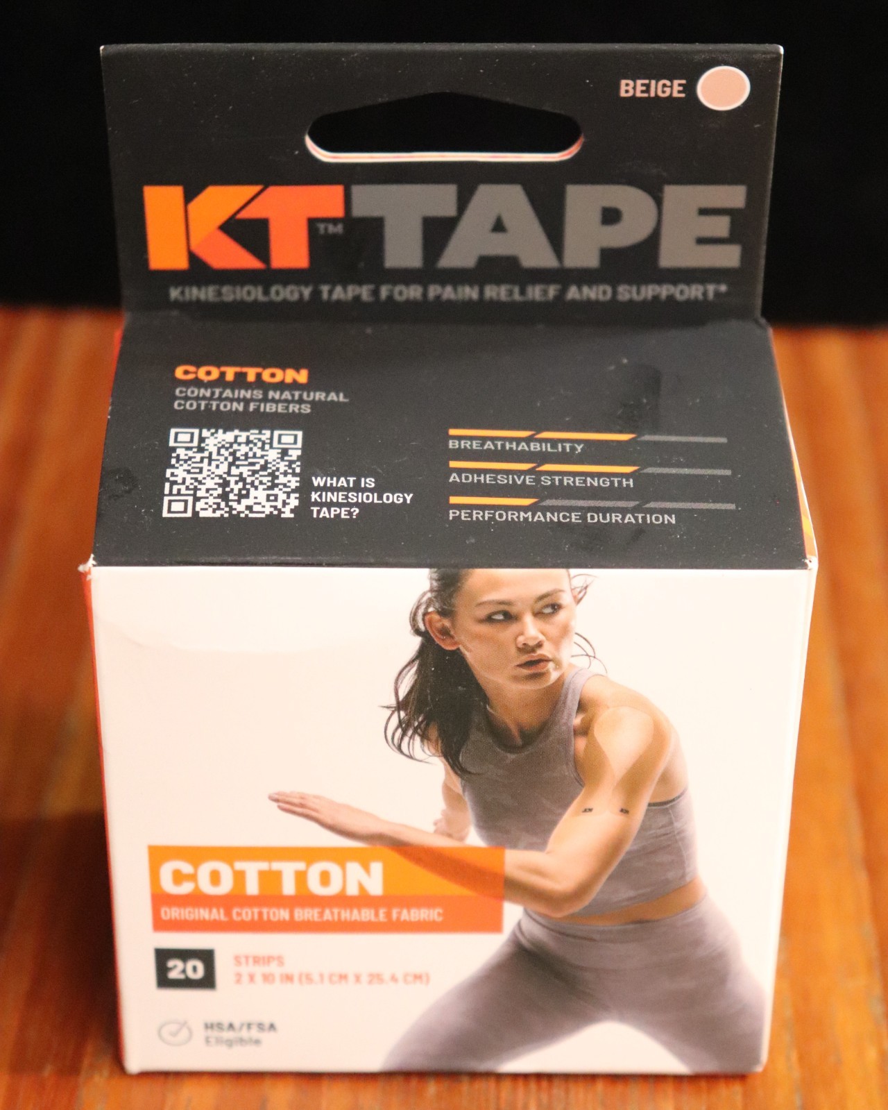 NEW Authentic KT TAPE Cotton Injury Repair Pain Sprains (20) 2″x10″ Strips BEIGE