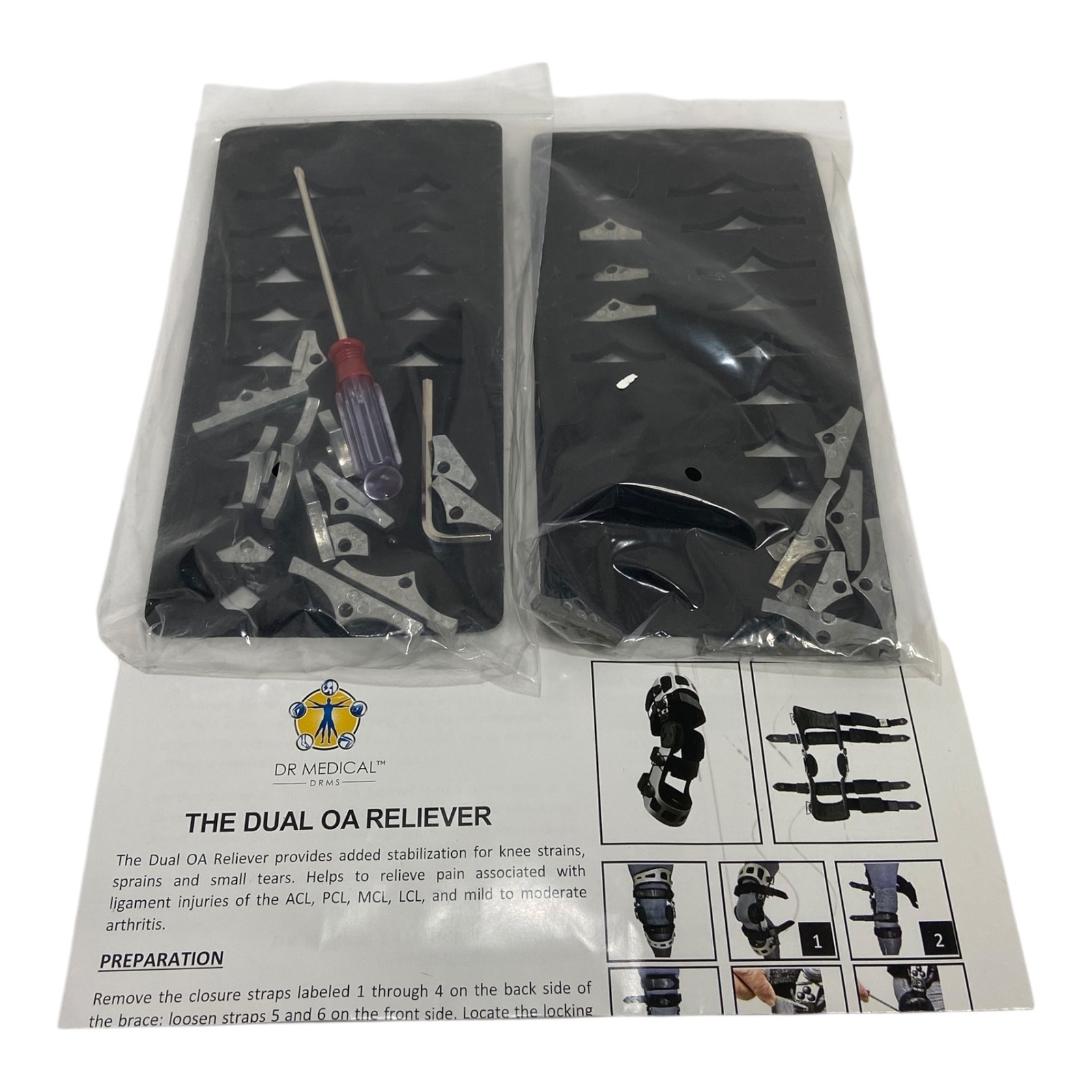 🍉 HARDWARE FOR Dr. Medical Dual OA Reliever Right Knee Brace KB0104-147R-02 S1
