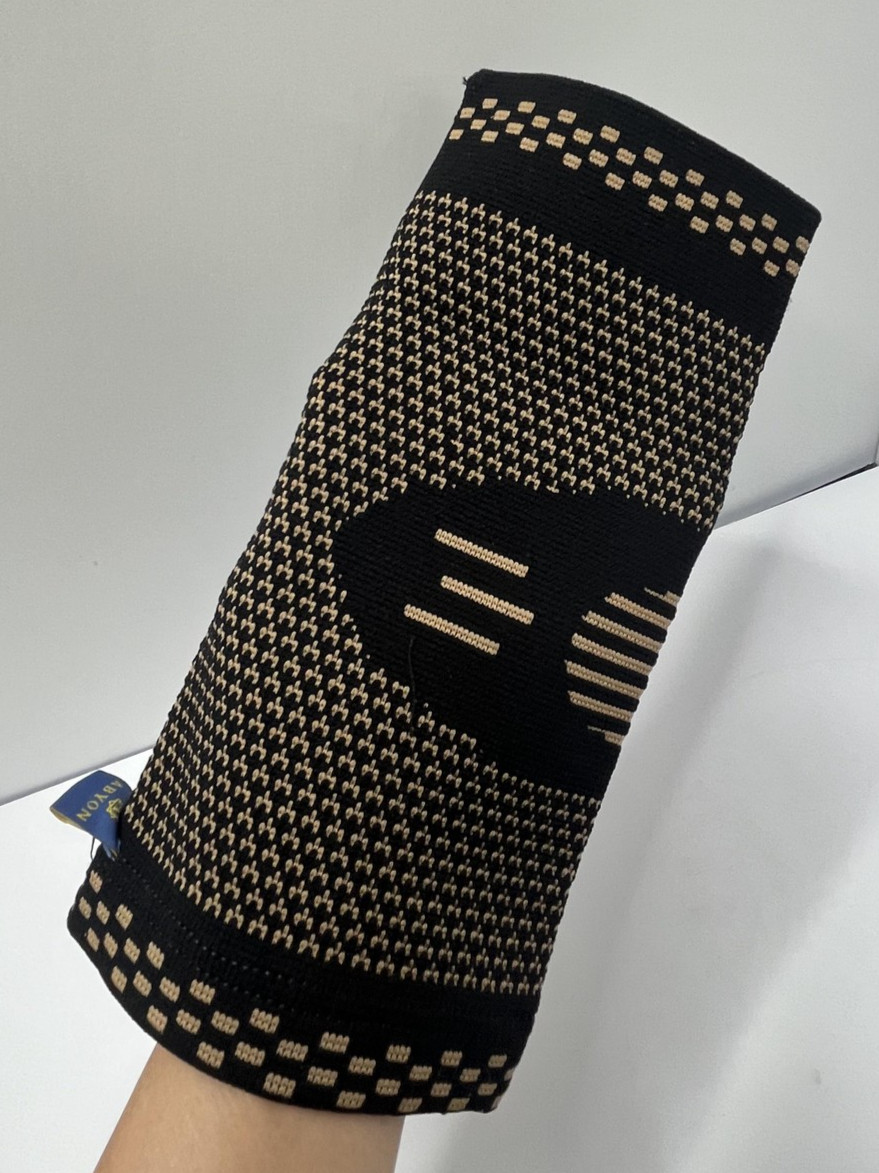 Abyon Copper Elbow Compression Sleeve Support Black Men Women Brace SMALL